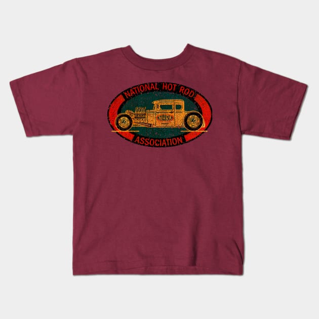 American drag racing Kids T-Shirt by Midcenturydave